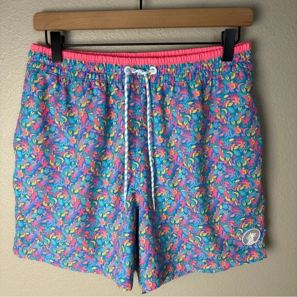 Chubbies The Spades Blue Floral Swim Trunks - Picture 3 of 9